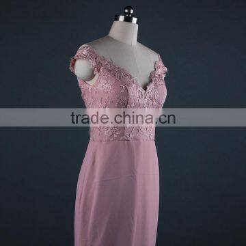 Beaded Pink Long Evening Dress photo-4