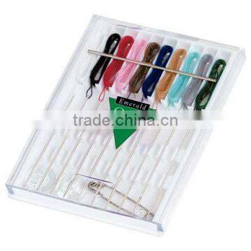 Pocket Pre-Threaded Sewing Kit - Has 10 Pre-threaded Needles With Assorted Thread Colors, 2 Buttons and a Safety Pin photo-2