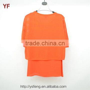 New Half Sleeve Round Neck Design Latest Ladies Fashion Sweater photo-2