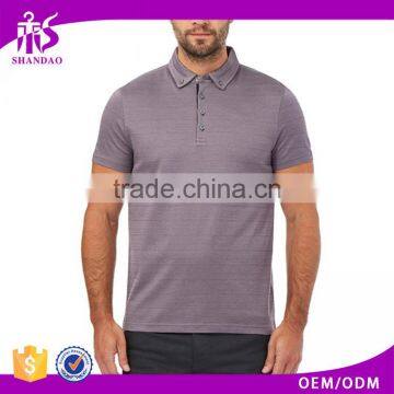 2016 Shandao Wholesale Elegant Casual 210g 100% Cotton Short Sleeve Man Plain Clothing