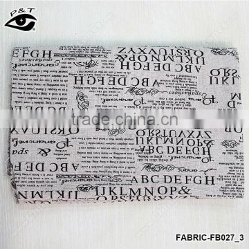 1.50m English Letter Newspaper Printing Canvas Fabric Linen/Cotton Fabric Zakka Patchwork Fabric for Curtain