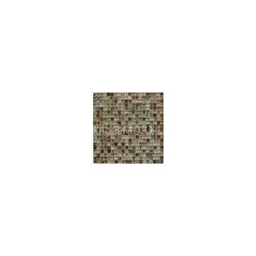 Decorative Uneven Matte Glass Mosaic Floor Tiles For Bathroom, Kitchen