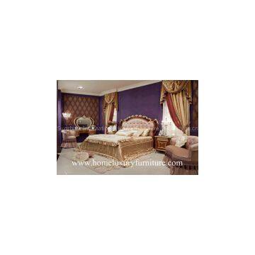King bed antique Bedroom set Kingbed Solid wood Bed New Classic Style night stand FB-128
