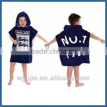 Micro suede poncho towels for kids