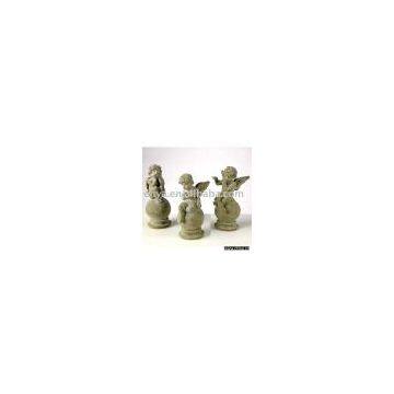 Cast Iron Angel Statue (figure, figurine), Fairy and Cherub, Metal Crafts