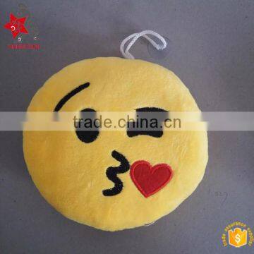 Promotional gift toys custom plush emoji pillows, plush emoji keychain