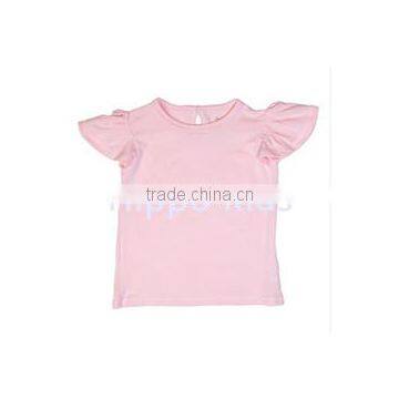 New fashion perfect pink angel-sleeve top latest fancy tops girls new model shirts toddler tops