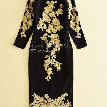 High Quality Designer Clothing Women Fashion Embroidery Long Party Prom Dress China Wholesale photo-3