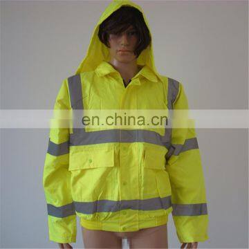Security Protection Roadway Safety Waterproof Oxford Fabric Yellow Good Quality on Sale EU Market High Visibility Jacket photo-3