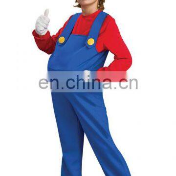 Children size super mario costume hot sale cosplay costume for boys AGQ2017