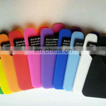 cell phone 3M sticker adhesive silicone card holder