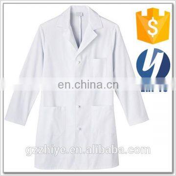 hospital uniform knot button design lapel lab coat