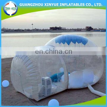 Outdoor customized inflatable bubble wedding camping tent with lighted balloon