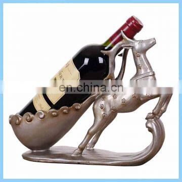 Home bar decoration personality resin metal creative wall hanging deer head wine rack