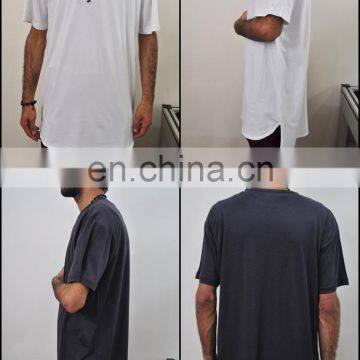 Extended Essential Short Sleeve Long Tee - 90cm // Kanye West Style Silky Long T shirt