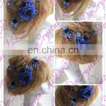Aidocrystal Handmade Fashion Party Classic Series Ladies Hair Flower Accessories Hair Comb Floral Tiaras photo-3
