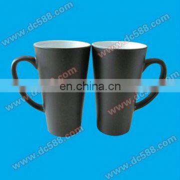 Heat sensitive color changing magic 17oz big cone-shape mugs with coating for sublimation printing