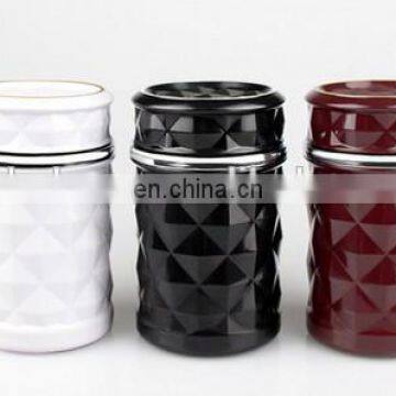 very cheap plastic smokeless windproof led light car cigarette ashtray bin/smoking accessories,YOU WON'T MISS IT!