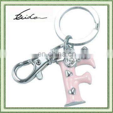 FASHION CRYSTAL ALPHABET LETTER F KEYCHAIN WHOLESALE