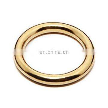 Welded Solid brass O ring for handbag dog leash horse strap