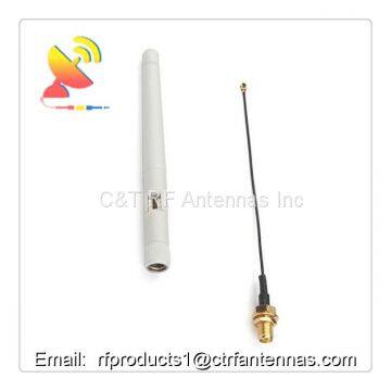 FPV 2.4G & 5.8G antenna dual bands with SMA female to U.FL connector RG1.13 coaxial cable pigtails