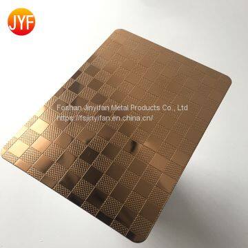 Foshan manufacturer New style stamped stainless steel sheets 201 304 for decoration