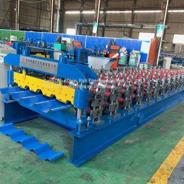 Automatic Iron Sheet Trapezoid Roof Wall Plate Cold Roll Forming Machine photo-5