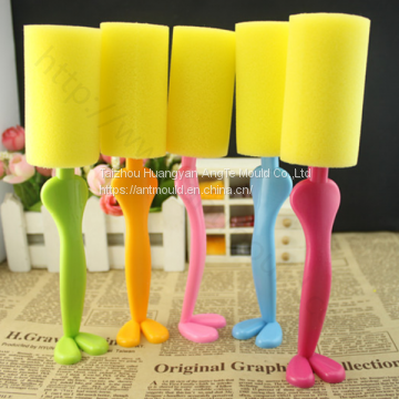 OEM Transparent PP Plastic Bottle Brush Tool Mould Factory Hand Tool Baby Feeding Milk Bottle Cleaning Sponge Brush Mould photo-2