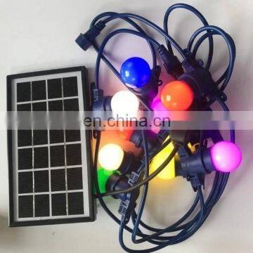 RGB Solar Powered LED String Light 6W With 3V Solar Panel 10pcs Sockects for Home Garden Use photo-5