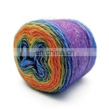 New 49%Polyester 26%Recycled Cotton 24%Acrylic 1%Wool Spray Dyeing Fancy Blended Knitting Yarn photo-3