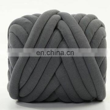 Hot Sale Fast Shipping Colorful Super Chunky Giant Yarn For Hand Knitting/ Knot Pillow/DIY Chunky Tube Yarn photo-5