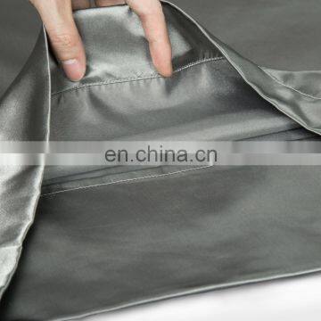 High Quality Fade Resistant Soft 100% Polyester Silky Smooth Queen Satin Pillowcase photo-5