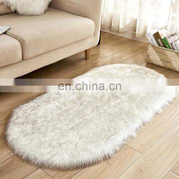 2020 New Pure Plush Fur Rugs Faux Fur Carpet Mat White Sheepskin photo-3