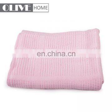 Low Price Cotton Knit Baby Air-conditioner Soft Knitted Throw Muslin Swaddle Blankets Bamboo Blanket for Kids photo-4