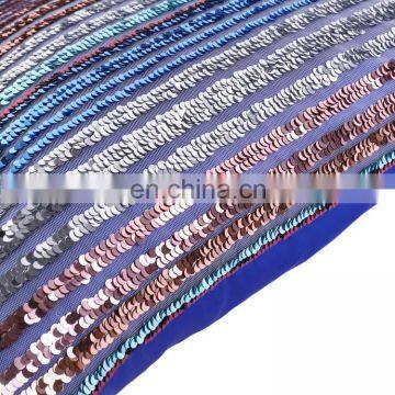 New Design Colorful Stripe Stripped Pattern Indoor Sequin Cushion/pillow/decorative Cushion Cover photo-7