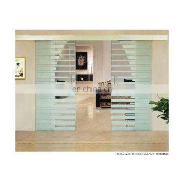Frameless Frosted Glass Kitchen Cabinet Doors photo-4