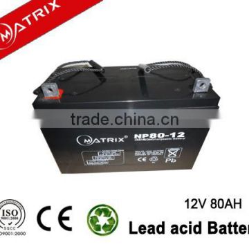 VRLA sealed 12v 80ah battery made in Shenzhen