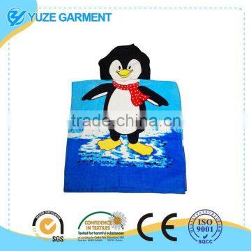 Penguin Bath Poncho Hooded Towel