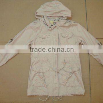 100% cotton canvas ladies windbreaker jackets