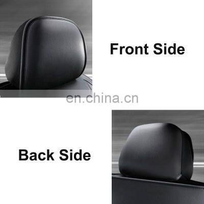 2021 Luxury Car Seat Covers for Universal Cars Front and Rear Split Bench Protection Leather Seat Covers photo-4