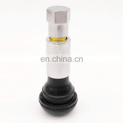 Tubeless Chrome Sleeve Natural Rubber Snap In Car Tire Valve TR414C Tyre Valve