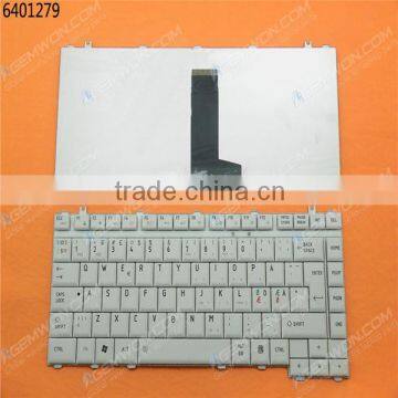 Original laptop keyboard for TOSHIBA A200 M200 GRAY Layout Nordic