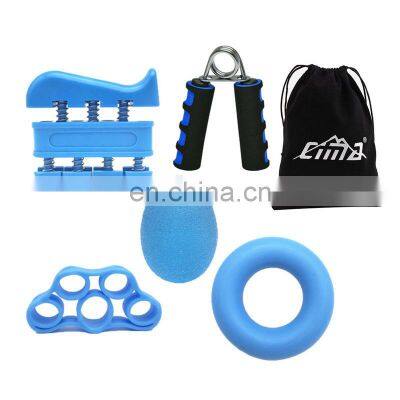 Hand Grip Strengthener Workout Kit Fitness Equipment Forearm Gripper Therapy Ring Finger Exerciser Band Rehabilitation Gym Tool