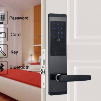 Smart Fingerprint Password Emergency Key Unlock Digital Door Lock