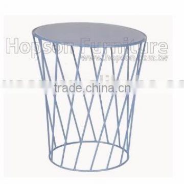 Oupusen round knock down glass end table