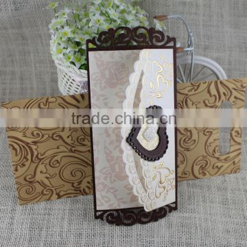 Wedding Favor Exquisite Custom Wooden Laser Cut Heart Wedding Invitations