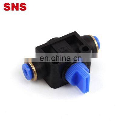 SNS HVFF Series Air Flow Control Switch Union Straight PU Tube Connector Plastic Push in Fitting Pneumatic Hand Valve photo-3