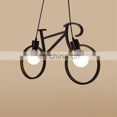 Iron Bicycle Pendant Light For Living Room Restaurant Kitchen Hanging LED Lamps Light photo-5
