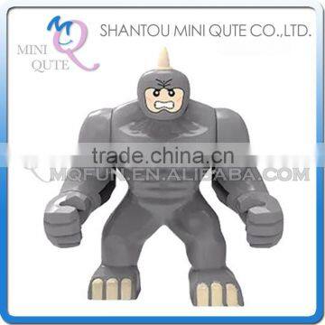 Mini Qute DECOOL Marvel Avenger super hero spiderman superman Rhino building block action figure educational toy NO.0190