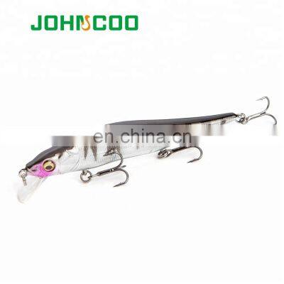 JOHNCOO Professional Fishing Lure 98mm 9.8g Top Water Wobbler Minnow Bass Pike Bait Swimbait